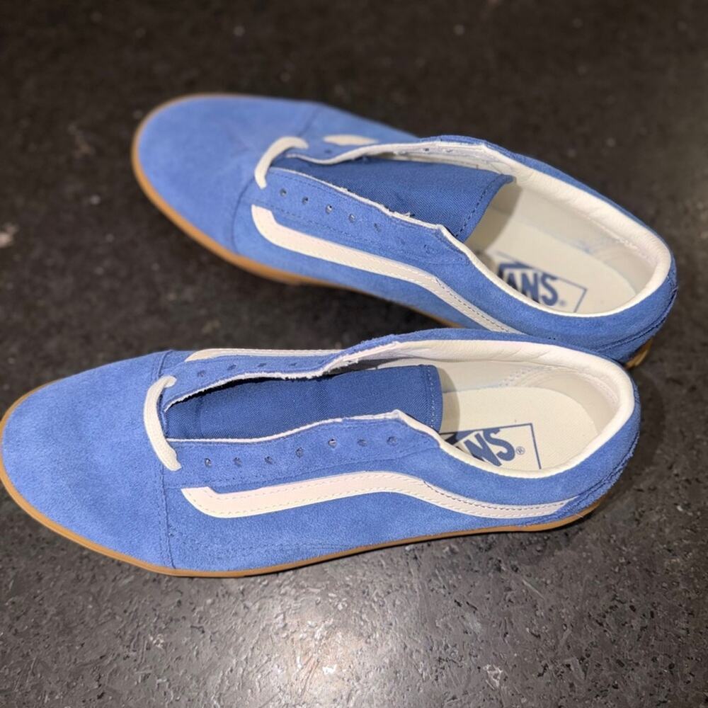 NEW VANS BLUE SUEDE OLD SKOOL LOWPRO SNEAKERS SZ M 6.5 W 8 - Picture 6 of 9